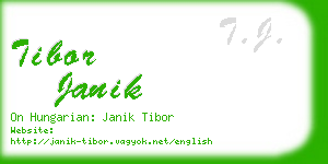 tibor janik business card
